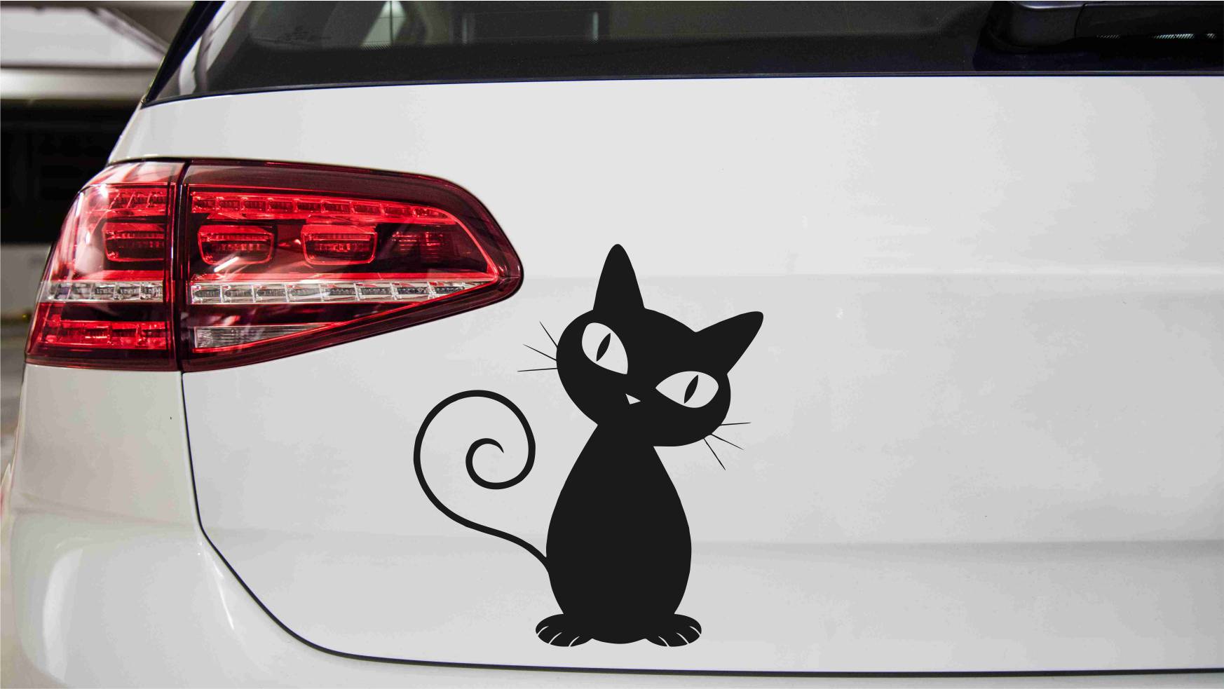 Schwarze Katze Autoaufkleber