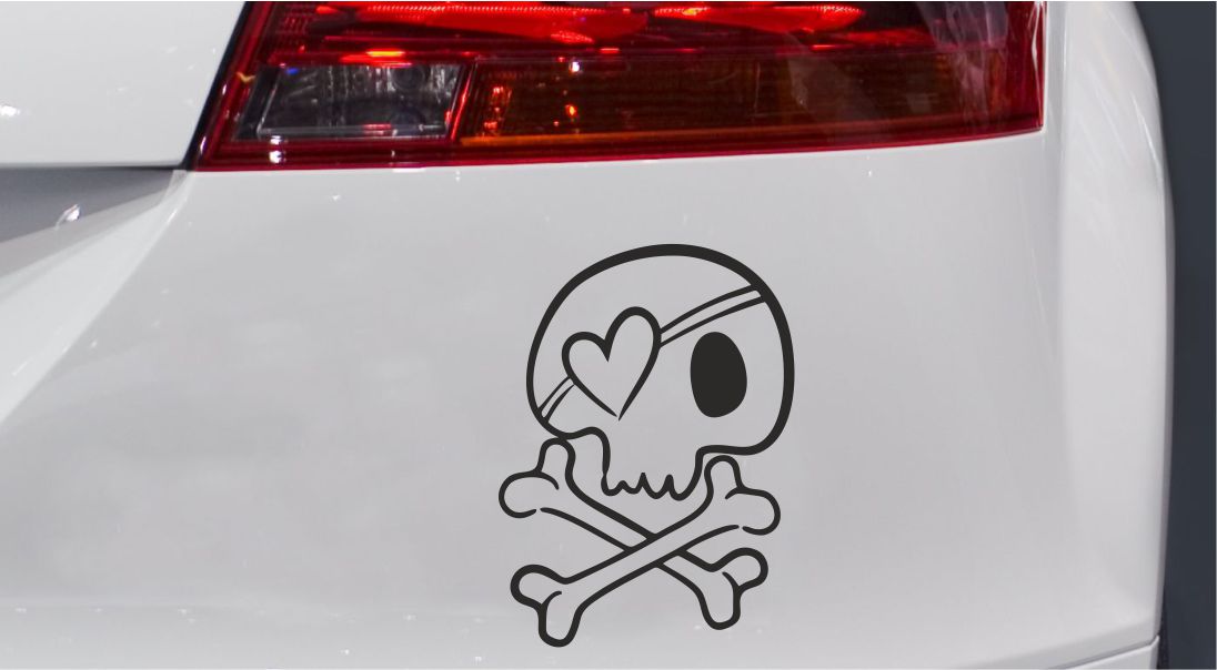 Totenkopf Pirat Autoaufkleber