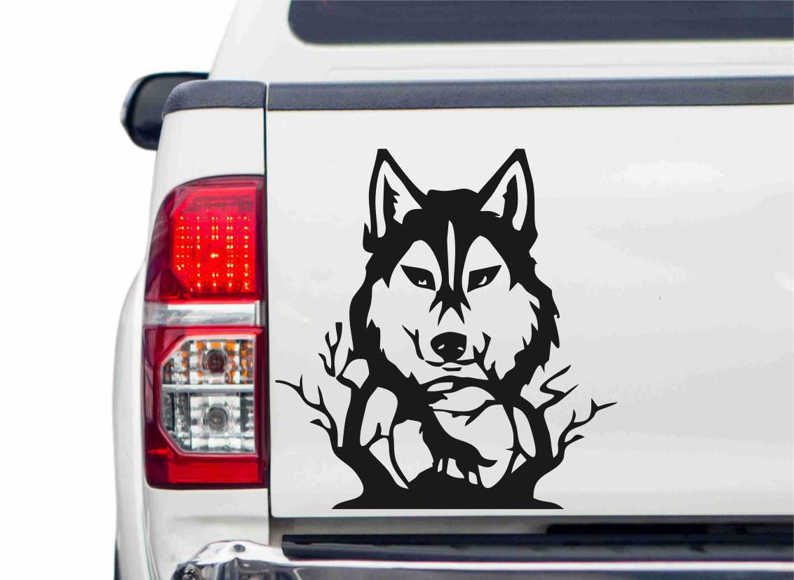 Wolf `s Wald Autoaufkleber
