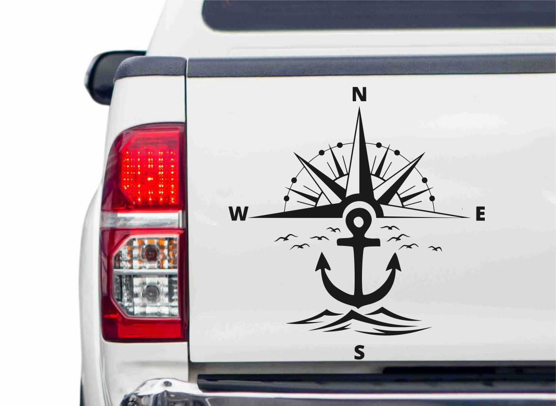 Seefahrer Kompass Autoaufkleber