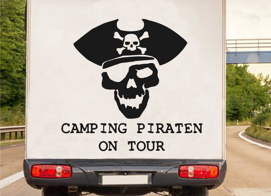 Piraten on Tour Camper Autoaufkleber