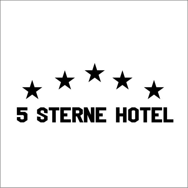 5 Sterne Hotel Zitat Camper Autoaufkleber