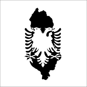 Albanien Landkarte mit Adler Autoaufkleber
