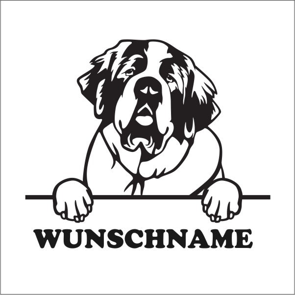 aufkleber-hund-st.bernard-wunschname