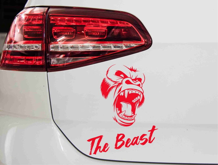 Gorilla Kopf The Beast Autoaufkleber │My-Foil Online Shop
