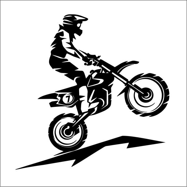 Motocross Fahrer Autoaufkleber │My-Foil Online Shop