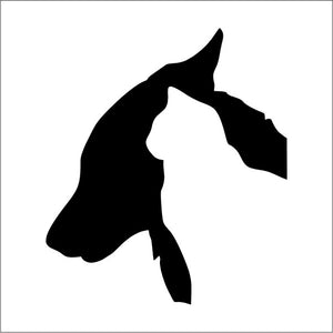 Hund und Katzen Kopf Silhouetten Aufkleber │My-Foil Online Shop