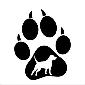 aufkleber-beagle-pfote