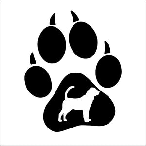 aufkleber-bloodhound-pfote