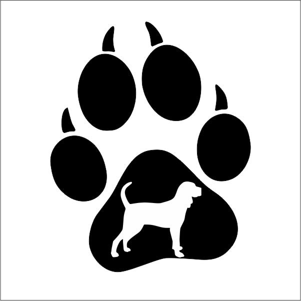 aufkleber-coonhound-pfote