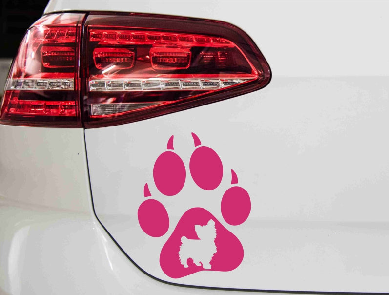 aufkleber-hundepfote-yorkshire-terrier-silhouette-pink