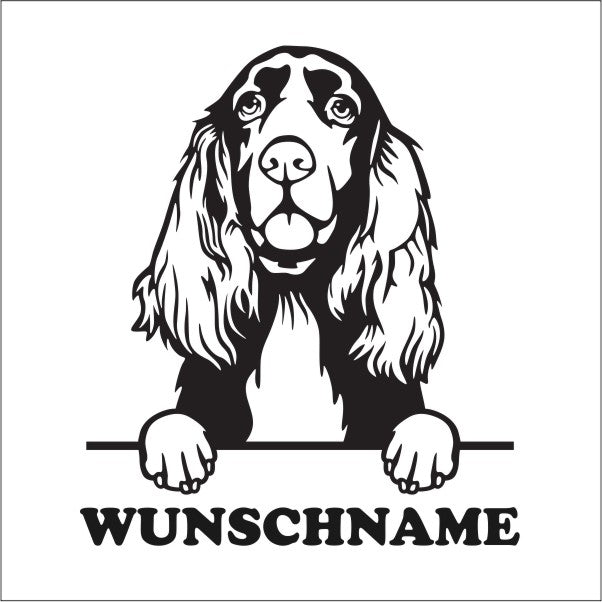 aufkleber-field-spaniel-wunschname