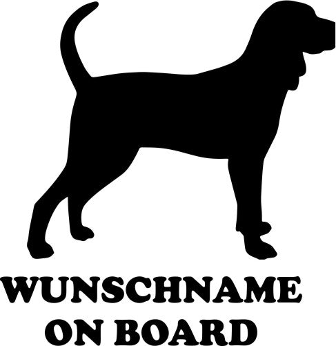 aufkleber-coonhound-silhouette