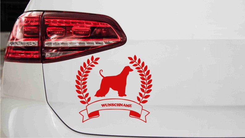 aufkleber-silhouette-kranz-afganischer-windhund-rot