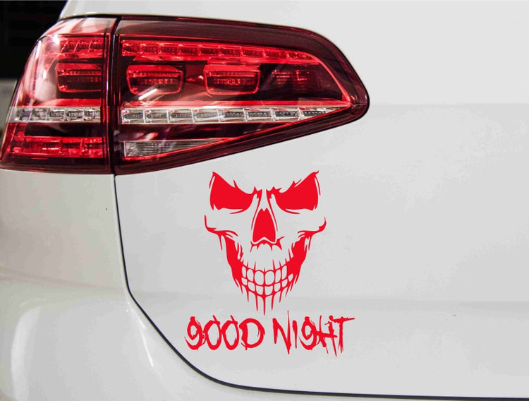 Totenkopf Good Night Autoaufkleber │My-Foil Online Shop