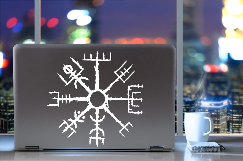 aufkleber-vegvisir-blitz-design-weiss