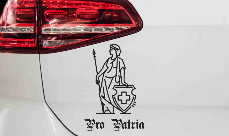 Helvetia Pro Patria Autoaufkleber