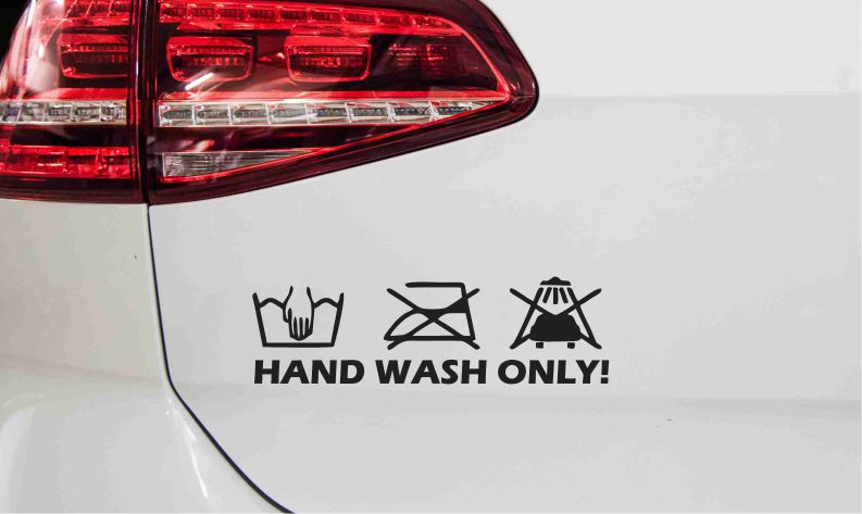 Hand Wash Only JDM Autoaufkleber