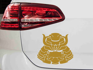 autoaufkleber-samurai-maske-gold