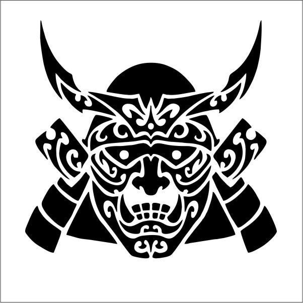 aufkleber-samurai-maske