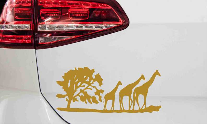 Giraffen Familie Savanne Autoaufkleber