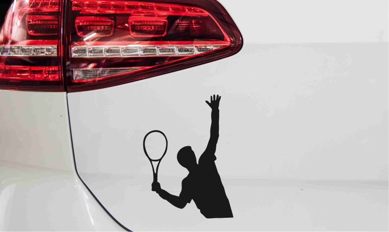 Tennis Spieler Autoaufkleber